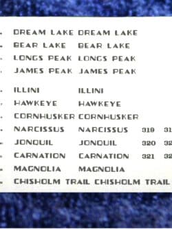 No# 8003 RI Budd Coach Decals